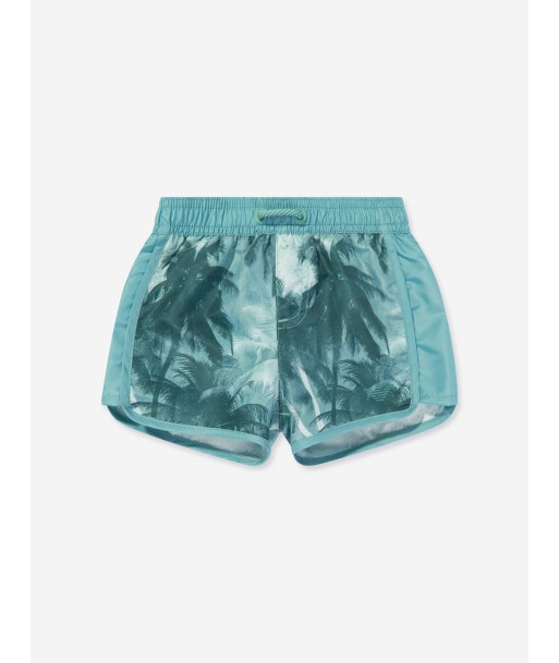 Emporio Armani Baby Boys Palm Leaf Swim Shorts in Green Voir les baskets