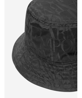 Emporio Armani Boys Logo Bucket Hat in Navy de votre