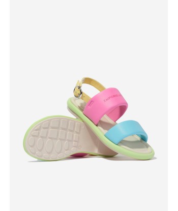 Emporio Armani Girls Leather Sandals in Multicolour plus qu'un jeu 