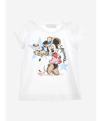 Monnalisa Girls Minnie Mouse Cowgirl T-Shirt in White Les magasins à Paris et en Île-de-France