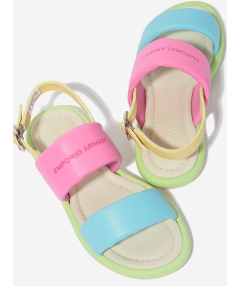 Emporio Armani Girls Leather Sandals in Multicolour plus qu'un jeu 