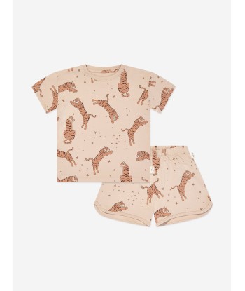 Konges Sløjd Kids Tiger Short Set in Beige de pas cher