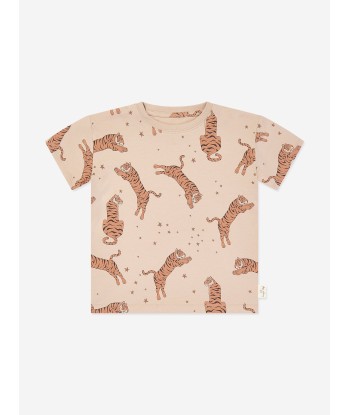 Konges Sløjd Kids Tiger Short Set in Beige de pas cher