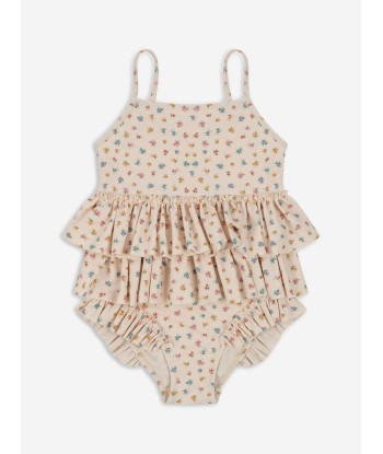 Konges Sløjd Girls Bloomie Sprinkle Manuca Frill Swimsuit in Beige Comparez plus de prix