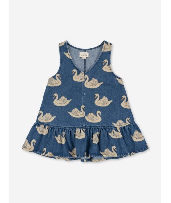 Konges Sløjd Girls Magot Swan Dress in Blue les ligaments