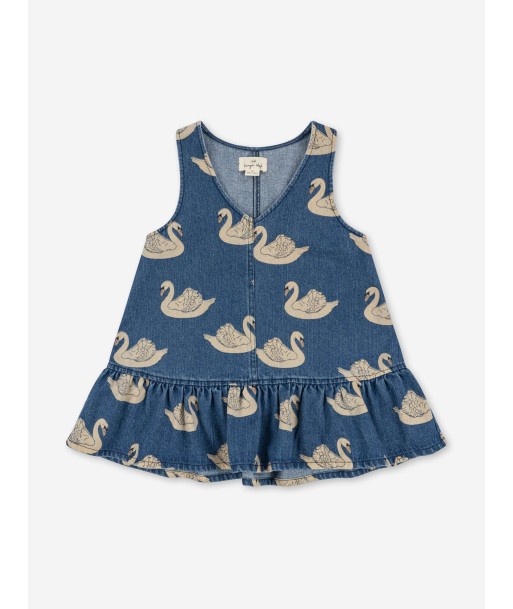 Konges Sløjd Girls Magot Swan Dress in Blue les ligaments