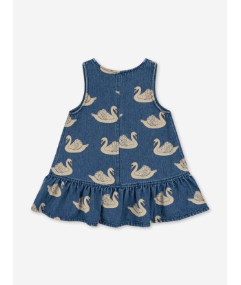 Konges Sløjd Girls Magot Swan Dress in Blue les ligaments