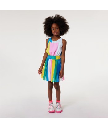 Billieblush Girls Striped Crepe Dress in Multicolour de la marque