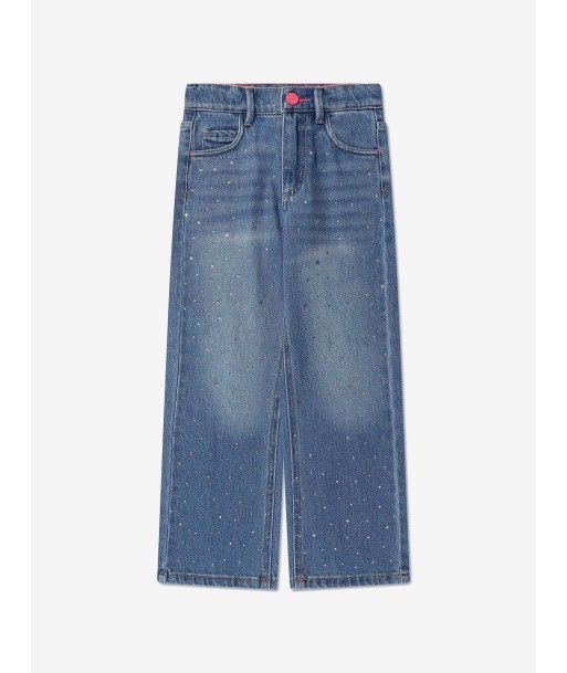 Billieblush Girls Studded Jeans in Blue Livraison rapide