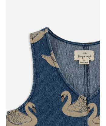 Konges Sløjd Girls Magot Swan Dress in Blue les ligaments