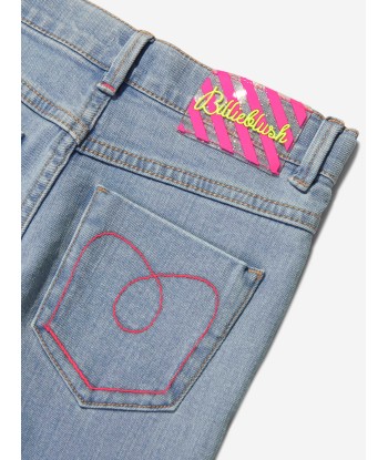 Billieblush Girls Sequin Applique Jeans in Blue la colonne vertébrale