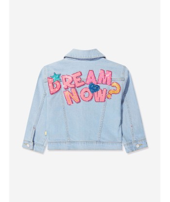 Billieblush Girls Sequin Applique Denim Jacket in Blue Par le système avancé 