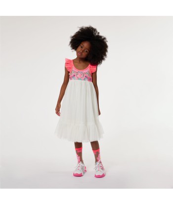 Billieblush Girls Sequinned Tulle Dress in White shop