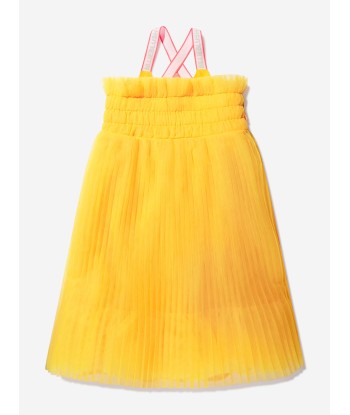 Billieblush Girls Pleated Tulle Dress in Yellow sur le site 