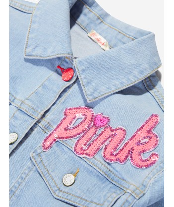 Billieblush Girls Sequin Applique Denim Jacket in Blue Par le système avancé 