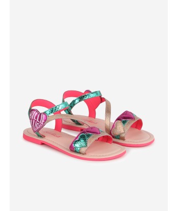 Billieblush Girls Leather Heart Sandals in Multicolour Le MVP de beaucoup