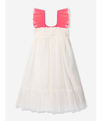 Billieblush Girls Sequinned Tulle Dress in White shop