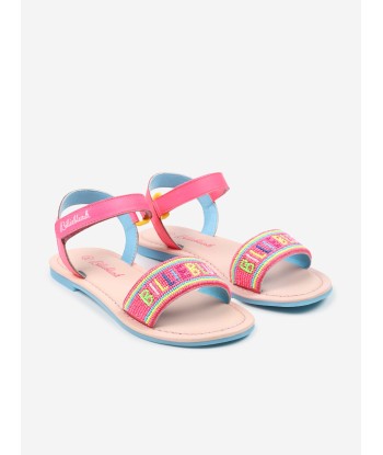 Billieblush Girls Logo Sandals in Pink d'Europe débarque