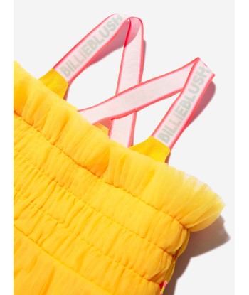 Billieblush Girls Pleated Tulle Dress in Yellow sur le site 