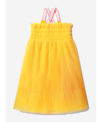 Billieblush Girls Pleated Tulle Dress in Yellow sur le site 