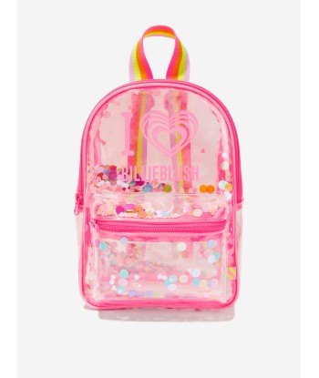 Billieblush Girls PVC Confetti and Glitter Backpack in Pink (27cm) livraison gratuite