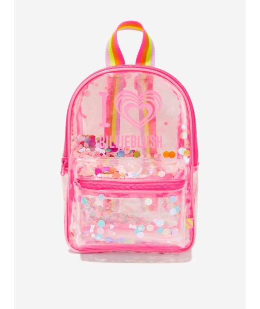 Billieblush Girls PVC Confetti and Glitter Backpack in Pink (27cm) livraison gratuite