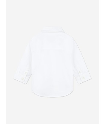 BOSS Baby Boys Long Sleeve Shirt in White solde