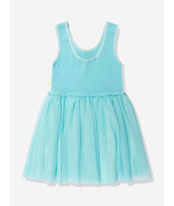 Billieblush Girls Dress With Glitter Crown in Blue de technologie