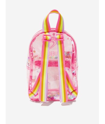 Billieblush Girls PVC Confetti and Glitter Backpack in Pink (27cm) livraison gratuite