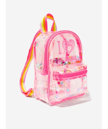 Billieblush Girls PVC Confetti and Glitter Backpack in Pink (27cm) livraison gratuite