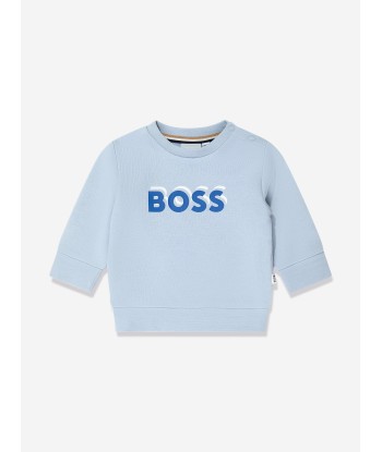 BOSS Baby Boys Logo Print Sweatshirt in Blue vente chaude votre 