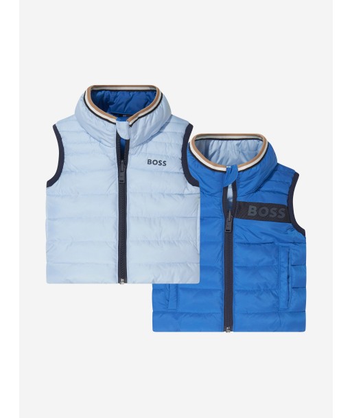 BOSS Baby Boys Reversible Gilet in Blue en ligne