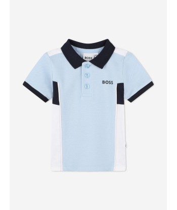 BOSS Baby Boys Logo Polo Shirt in Blue la livraison gratuite