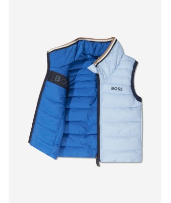 BOSS Baby Boys Reversible Gilet in Blue en ligne