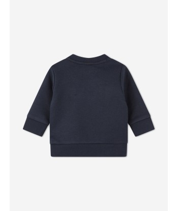 BOSS Baby Boys Logo Print Sweatshirt in Navy la chaussure