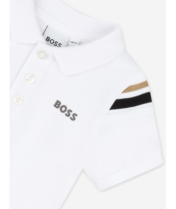 BOSS Baby Boys Logo Polo Shirt in White une grave pollution 