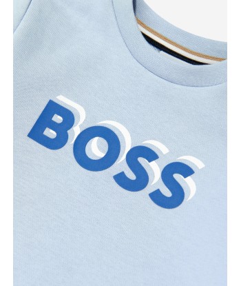 BOSS Baby Boys Logo Print Sweatshirt in Blue vente chaude votre 