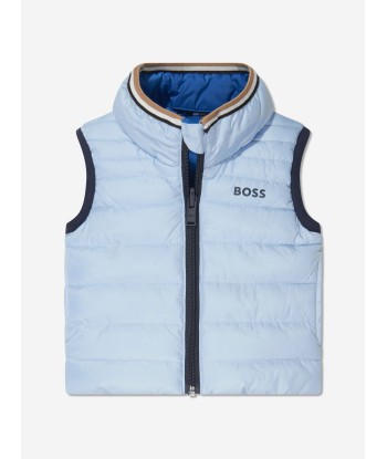 BOSS Baby Boys Reversible Gilet in Blue en ligne