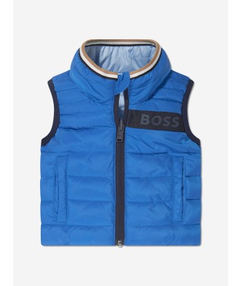 BOSS Baby Boys Reversible Gilet in Blue en ligne