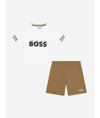 BOSS Baby Boys T-Shirt And Shorts Set in Beige l'achat 