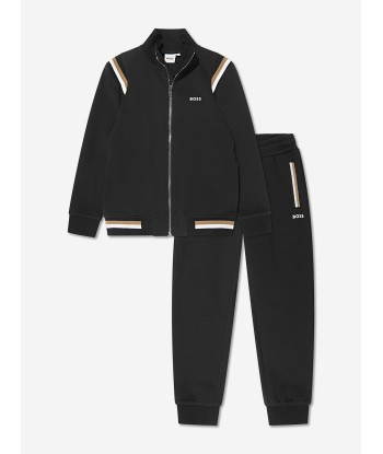 BOSS Boys Logo Tracksuit in Black acheter en ligne