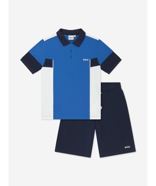 BOSS Boys Polo Shirt And Shorts Set in Blue Voir les baskets