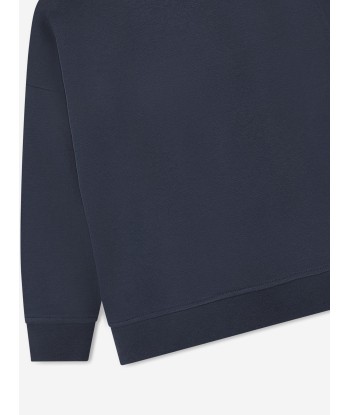 BOSS Boys Embossed Logo Sweatshirt in Navy Les magasins à Paris et en Île-de-France