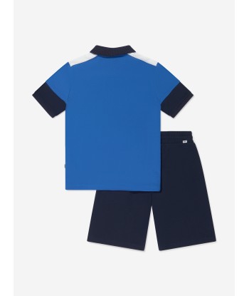 BOSS Boys Polo Shirt And Shorts Set in Blue Voir les baskets