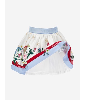 Monnalisa Girls Stars And Flower Skirt in White les muscles