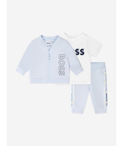 BOSS Baby Boys 3 Piece Tracksuit Set in Blue chez Cornerstreet bien 