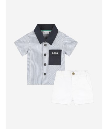 BOSS Baby Boys Shirt And Shorts Gift Set in Blue du meilleur 