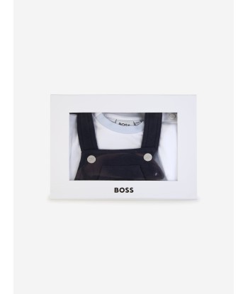 BOSS Baby Boys T-Shirt And Dungarees Gift Set in Navy Pour