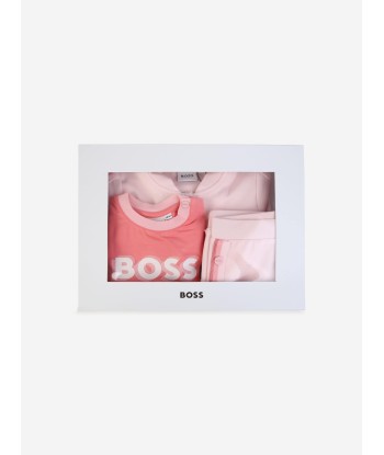 BOSS Baby Girls 3 Piece Tracksuit Gift Set in Pink 50-70% off 