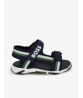 BOSS Baby Boys Strappy Logo Sandals in Navy d'Europe débarque